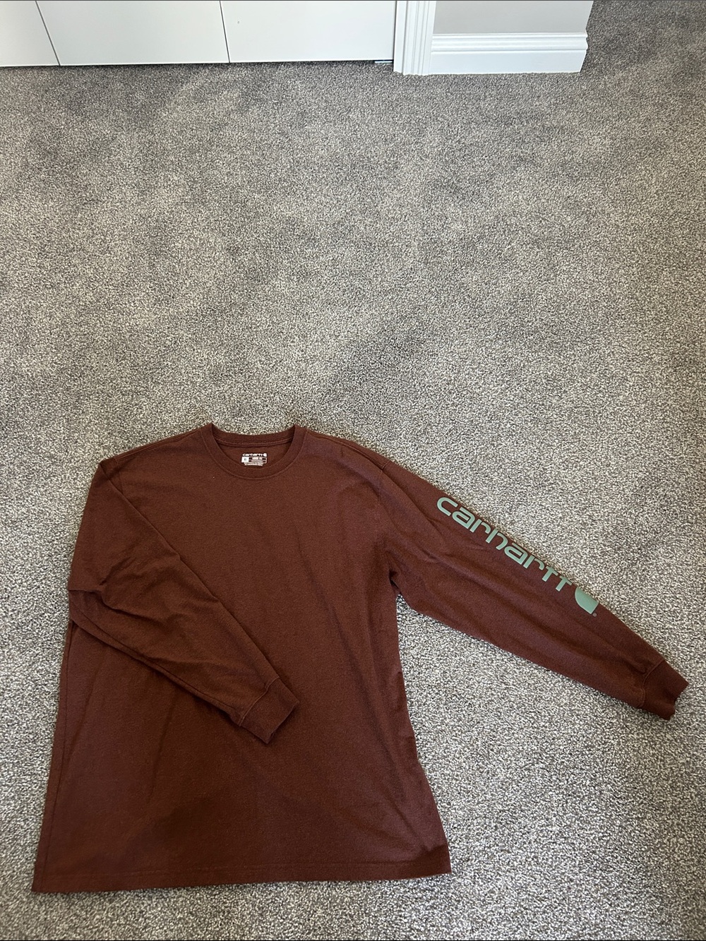 Carhartt Men’s Long-Sleeve Crewneck Shirt - Brown
